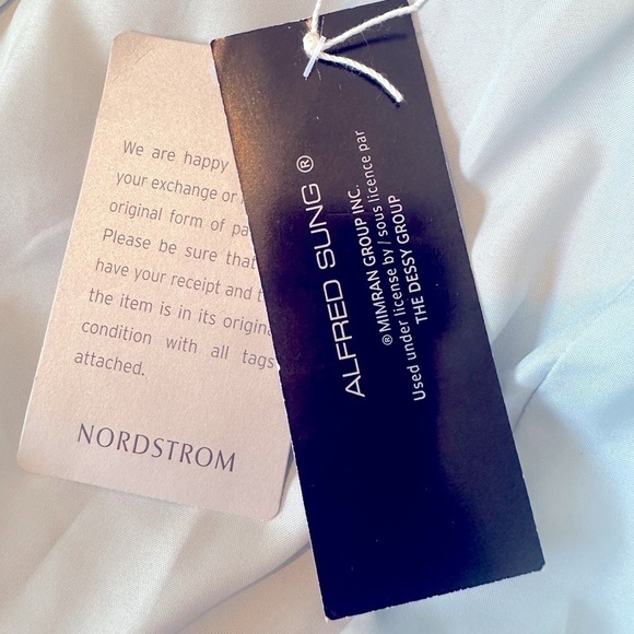 NWT Alfred Sung Spaghetti Strap Satin Midi Cocktail Dress Size 16 MSRP$206 - Picture 4 of 5